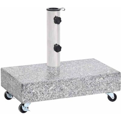 vidaXL Soporte para Sombrilla Gris Claro - Granito - 45x25x8.3 cm - Base para Sombrilla vidaXL Soporte para Sombrilla Gris Claro - Granito - 45x25x8.3 cm - Base para Sombrilla