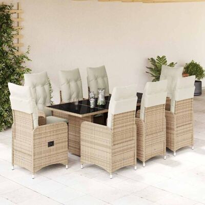 vidaXL Conjunto de Muebles de Jardín - 5 piezas con Cojines - Beige vidaXL Conjunto de Muebles de Jardín - 5 piezas con Cojines - Beige