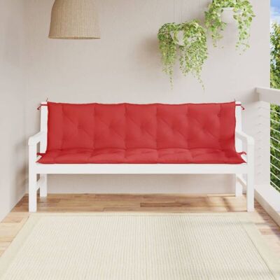 Almohadillas para banco de jardín vidaXL 2 Piezas Rojo 180x50x7 cm Tela Oxford Almohadillas para banco de jardín vidaXL 2 Piezas Rojo 180x50x7 cm Tela Oxford
