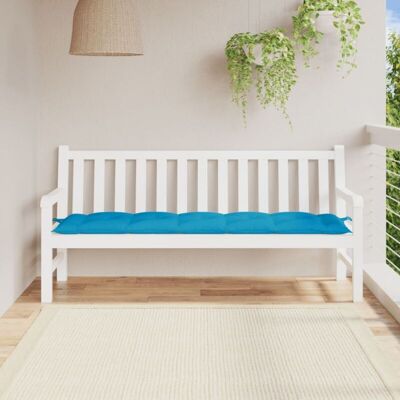 vidaXL Cojín de banco de jardín Oxford azul 180x50x7 cm - Cojín de banco vidaXL Cojín de banco de jardín Oxford azul 180x50x7 cm - Cojín de banco