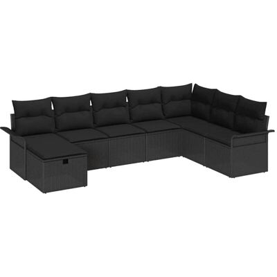 Generic - 8P Poly Rattan Set de Jardín - Juego de Sofás de Jardín Generic - 8P Poly Rattan Set de Jardín - Juego de Sofás de Jardín