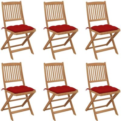 VIDAXL Furniture Limited - Sillas De Jardín Plegables 6 Uds Y Cojines VIDAXL Furniture Limited - Sillas De Jardín Plegables 6 Uds Y Cojines
