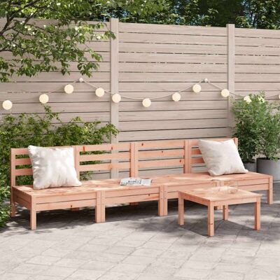 vidaxl Sofás de jardín sin reposabrazos 4 uds madera maciza Douglas Marrón vidaxl Sofás de jardín sin reposabrazos 4 uds madera maciza Douglas Marrón
