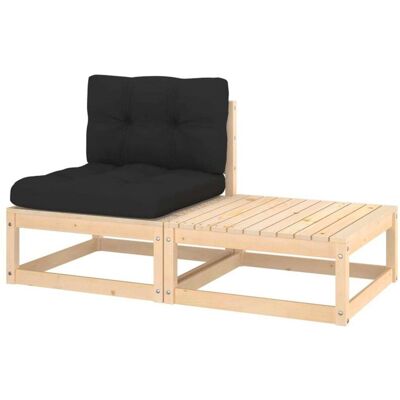 Conjunto de Muebles de Jardín Maisonchic - 2 Piezas con Cojines - Lounge de Jardín Conjunto de Muebles de Jardín Maisonchic - 2 Piezas con Cojines - Lounge de Jardín