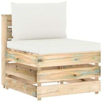 vidaXL Sofá Modular - Madera de pino, Verde, Cojines - Sofá Modular vidaXL Sofá Modular - Madera de pino, Verde, Cojines - Sofá Modular