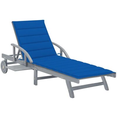 VIDAXL Silla de Relax de Acacia Ajustable con Cojín - Lounge Chair VIDAXL Silla de Relax de Acacia Ajustable con Cojín - Lounge Chair