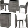 Tectake - Conjunto de ratán y aluminio Bistró Hamburgo - mueble de exterior de poli ratán, muebles de ratán sintético con cojines y fundas, asientos