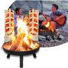 Hengda - Fire Bowl con salmón en llamas Fire Fire Basket & Shells Cogy Fire Fire 80 cm Fire Fire Terrace Terrace Piers - Schwarz