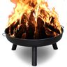 Hengda - Fire Bowl Fire Basket & Shells Cozy Fire Fire 80 cm Fire Campfire Terrace Piers - Schwarz