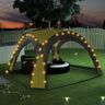 Carpa de celebraciones con led y 4 paredes verde 3,6x3,6x2,3 m - Hommoo