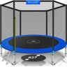 Kesser - trampoline certificado tüv süd gs juego completo con red de seguridad escalera cubierta de bordes y accesorios trampolín para niños