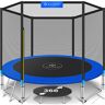 Kesser - trampolín certificado tüv süd gs juego completo con red de seguridad escalera cubierta de borde y accesorios trampolín para niños trampolín