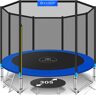 Kesser - trampoline certificado tüv süd gs juego completo con red de seguridad escalera cubierta de bordes y accesorios trampolín para niños