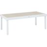 Hesperide - Mesa de jardín extensible piazza en lino y blanco 12 plazas en aluminio con revestimiento epoxi - Hespéride - Solo