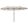 Outsunny Sombrilla Parasol para Jardín Carpas Toldos de Terraza 4,55x2,65x2,38 m Beige - Beige