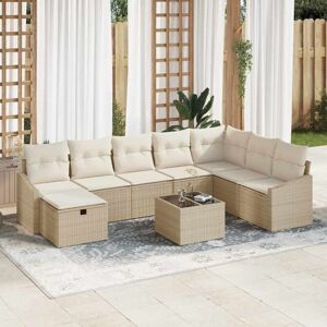Juego de Sofás de Jardín VidaXL - Beige, 9 Piezas - Muebles de Exterior Juego de Sofás de Jardín VidaXL - Beige, 9 Piezas - Muebles de Exterior