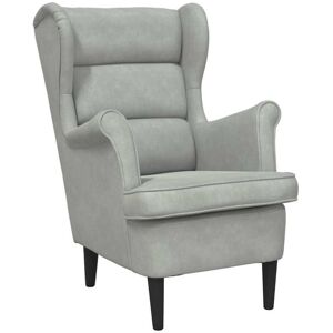 Sillón Gris Claro 71 X 92 X 91 Cm Terciopelo Vidaxl Sillón Gris Claro 71 X 92 X 91 Cm Terciopelo Vidaxl