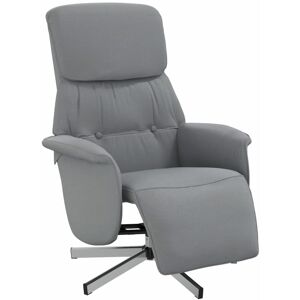 Sillón Reclinable Con Reposapiés Tela Gris Claro Vidaxl Sillón Reclinable Con Reposapiés Tela Gris Claro Vidaxl