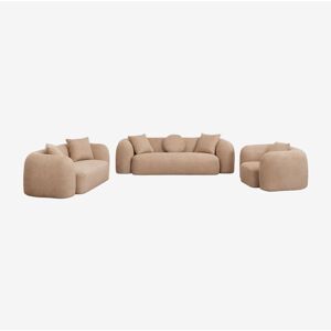 Sklum - Conjunto De Salón Con Sofá Modular De 3 Plazas, Sofá De 2 Plazas Y Sillón En Chenilla Coco Sklum - Conjunto De Salón Con Sofá Modular De 3 Plazas, Sofá De 2 Plazas Y Sillón En Chenilla Coco