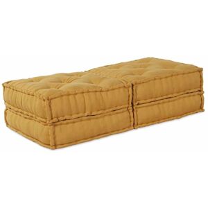 vidaXL Conjunto de Puff - Amarillo - Conjunto de Puff vidaXL Conjunto de Puff - Amarillo - Conjunto de Puff