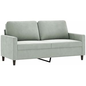 Sofá De 2 Plazas De Terciopelo Gris Claro 140 Cm Vidaxl Sofá De 2 Plazas De Terciopelo Gris Claro 140 Cm Vidaxl