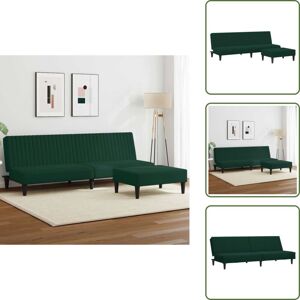 VIDAXL The Living Store Juego De Sofás 2 Piezas Terciopelo Verde Oscuro - Sofá Terciopelo VIDAXL The Living Store Juego De Sofás 2 Piezas Terciopelo Verde Oscuro - Sofá Terciopelo