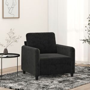 Sillón De Terciopelo Negro 60 Cm Vidaxl Sillón De Terciopelo Negro 60 Cm Vidaxl
