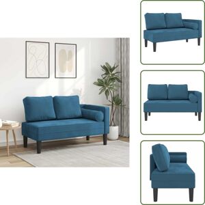 VIDAXL The Living Store Sofá Diván Con Cojines Terciopelo Azul - Diván VIDAXL The Living Store Sofá Diván Con Cojines Terciopelo Azul - Diván