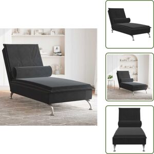 Sofá De Jardín - Vidaxl Sofá Diván De Masaje Con Cojín De Terciopelo Negro - Cojín De Terciopelo Sofá De Jardín - Vidaxl Sofá Diván De Masaje Con Cojín De Terciopelo Negro - Cojín De Terciopelo