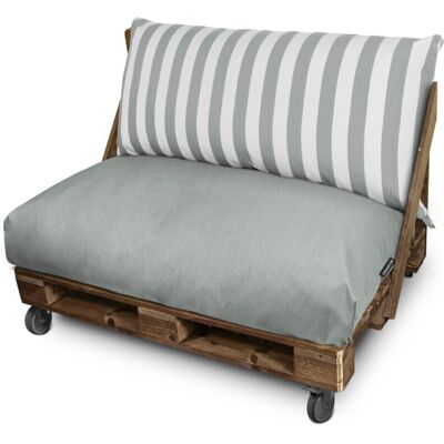 Happers - Cojín Para Palets Toldotex Gris Respaldo 120x45x25 (liso) Gris Happers - Cojín Para Palets Toldotex Gris Respaldo 120x45x25 (liso) Gris