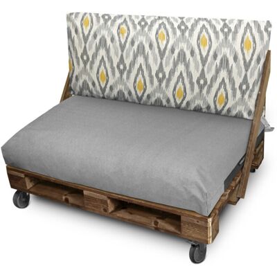 Happers - Cojín Para Palets Respaldo 120x45x25 Étnico Mostaza/gris Naylim Happers - Cojín Para Palets Respaldo 120x45x25 Étnico Mostaza/gris Naylim
