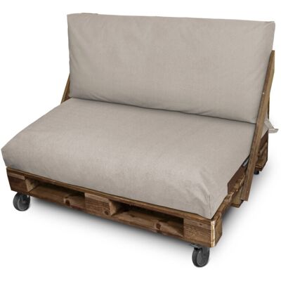 Happers - Set De Cojines Para Palets Asiento 120x80x20 + Respaldo 120x45x25 Piedra Naylim Mate Happers - Set De Cojines Para Palets Asiento 120x80x20 + Respaldo 120x45x25 Piedra Naylim Mate