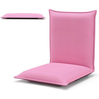 Costway Silla Plegable De Suelo Silla De Piso Con Respaldo Ajustable De 6 Posiciones Silla Tapizada Para Salón Dormitorio Estudio (rosa) Costway Silla Plegable De Suelo Silla De Piso Con Respaldo Ajustable De 6 Posiciones Silla Tapizada Para Salón Dormitorio Estudio (rosa)