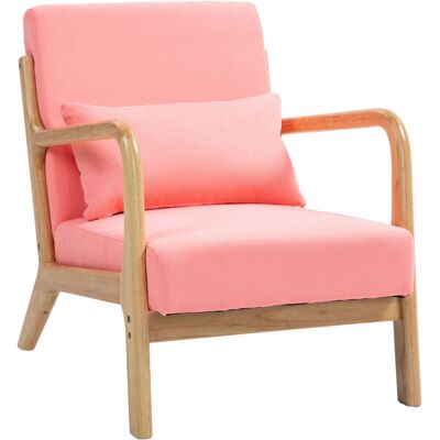 Sillón Rosa HOMCOM - 3 Cojines - Muebles para sala Sillón Rosa HOMCOM - 3 Cojines - Muebles para sala