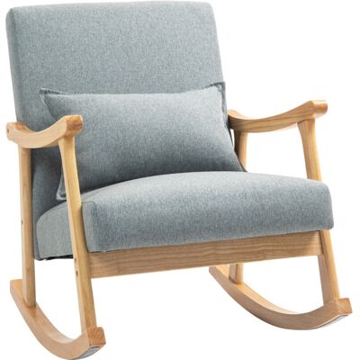 Mecedora Moderna Mecedora Para Lactancia Con Cojín Lumbar Respaldo Amplio Y Base De Madera Carga 120 Kg Silla Mecedora Para Salón Gris Claro - Homcom Mecedora Moderna Mecedora Para Lactancia Con Cojín Lumbar Respaldo Amplio Y Base De Madera Carga 120 Kg Silla Mecedora Para Salón Gris Claro - Homcom