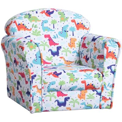 Homcom - Sillón Infantil Para Niños Mayores De 18 Meses -3 Años Estampado De Dinosaurios 50x39x44 Cm Homcom - Sillón Infantil Para Niños Mayores De 18 Meses -3 Años Estampado De Dinosaurios 50x39x44 Cm