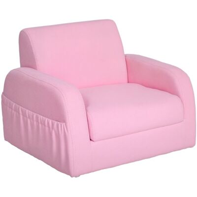 HOMCOM Sillón Para Niños 3 Años Sofá Transformable Diseño 2 En 1 Cama Infantil Plegable De 2 Posiciones Con Reposabrazos Asiento Ancho Acolchado 47x45x38 Cm HOMCOM Sillón Para Niños 3 Años Sofá Transformable Diseño 2 En 1 Cama Infantil Plegable De 2 Posiciones Con Reposabrazos Asiento Ancho Acolchado 47x45x38 Cm