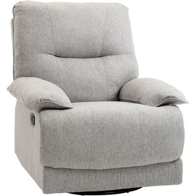 Sillón Reclinable Homcom - Gris - Manual, Moderno, Cómodo Sillón Reclinable Homcom - Gris - Manual, Moderno, Cómodo