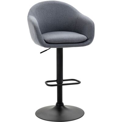 Homcom - Taburete Alto De Cocina Regulable En Altura Taburete De Bar Tapizado De Tela Con Reposapiés Y Pata De Acero Carga 110 Kg 54x54x92-112 Cm Homcom - Taburete Alto De Cocina Regulable En Altura Taburete De Bar Tapizado De Tela Con Reposapiés Y Pata De Acero Carga 110 Kg 54x54x92-112 Cm