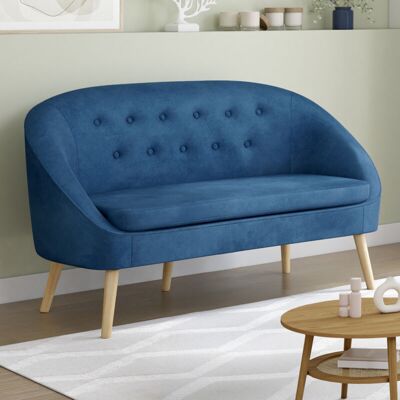 Idmarket Sonia Sofá Cama de Terciopelo Azul - Sofa Bed Idmarket Sonia Sofá Cama de Terciopelo Azul - Sofa Bed