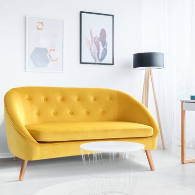 Idmarket Sonia sofá cama de terciopelo - Sofá cama Idmarket Sonia sofá cama de terciopelo - Sofá cama