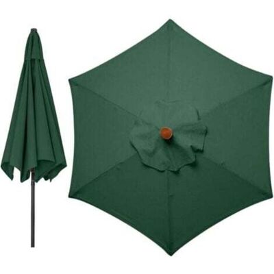 OEM Funda De Repuesto Para Sombrilla De 3 M Y 6 Varillas, Fabricada En Poliéster Resistente, Color Verde (solo La Tela). OEM Funda De Repuesto Para Sombrilla De 3 M Y 6 Varillas, Fabricada En Poliéster Resistente, Color Verde (solo La Tela).