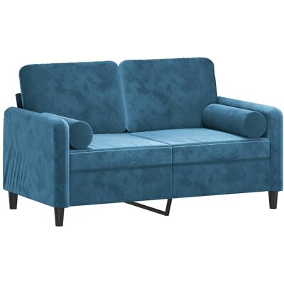 Sofá 2 plazas de terciopelo azul vidaXL - Sofá Sofá 2 plazas de terciopelo azul vidaXL - Sofá