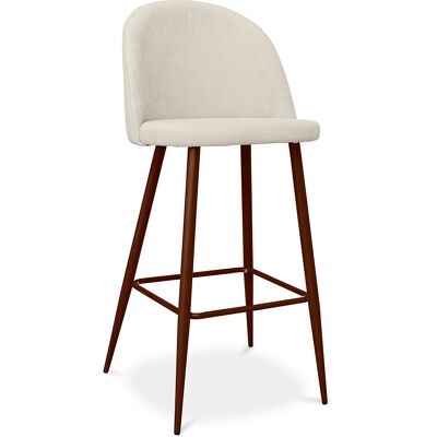 PRIVATEFLOOR Taburete Tapizado En Tela - Diseño Escandinavo - 76cm - Evelyne PRIVATEFLOOR Taburete Tapizado En Tela - Diseño Escandinavo - 76cm - Evelyne