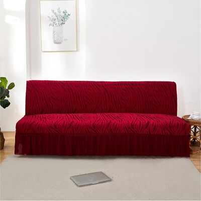 OEM Housse De Canapé Sans Accoudoir En Jacquard Extensible Imperméable, Rouge, Taille L OEM Housse De Canapé Sans Accoudoir En Jacquard Extensible Imperméable, Rouge, Taille L