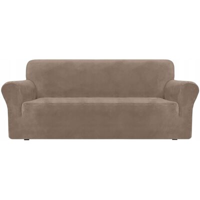 OEM Funda Para Sofá De 3 Plazas, Terciopelo Elástico, Tess, Beige. OEM Funda Para Sofá De 3 Plazas, Terciopelo Elástico, Tess, Beige.
