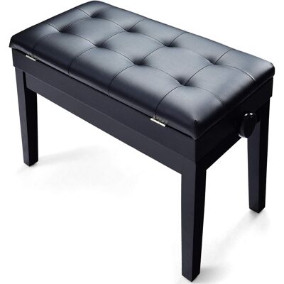 Costway - Banco De Piano Altura Regulable 45-54 Cm Con Cojín Acholchado Banquete Con Espacio De Almacenamiento Costway - Banco De Piano Altura Regulable 45-54 Cm Con Cojín Acholchado Banquete Con Espacio De Almacenamiento