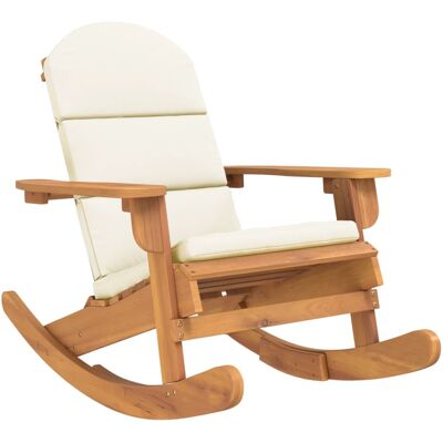 Silla mecedora Adirondack con cojines - Muebles de jardín Silla mecedora Adirondack con cojines - Muebles de jardín