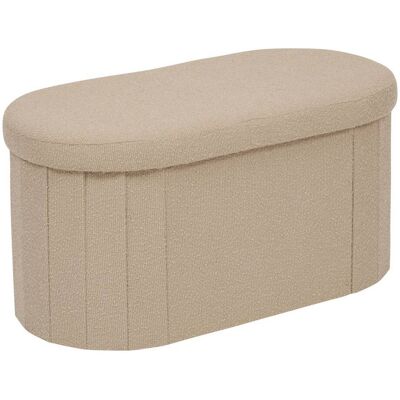 Puf Fink Ovalado Plegable, 38 X 76 Cm, Color Beige - Atmosphera Créateur D'Intérieur Puf Fink Ovalado Plegable, 38 X 76 Cm, Color Beige - Atmosphera Créateur D'Intérieur