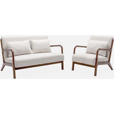 Sweeek Banqueta 2 Plazas + Sillón - Conjunto de Sofá y Sillón Sweeek Banqueta 2 Plazas + Sillón - Conjunto de Sofá y Sillón